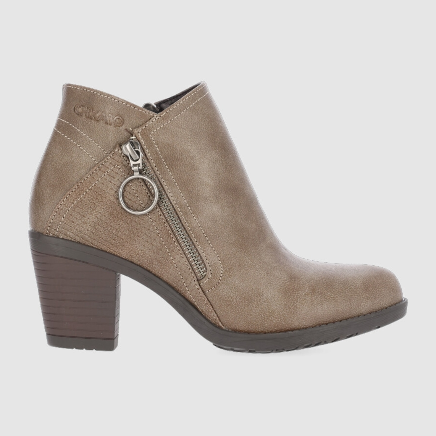 Botines - Taupe - Tacón: 7 cm