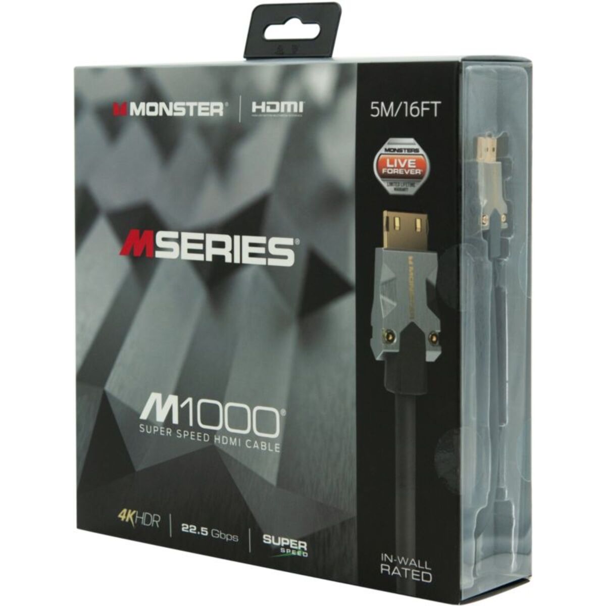 Câble HDMI MONSTERCABLE M1000 UHD 4K HDR 22.5GBPS 5M