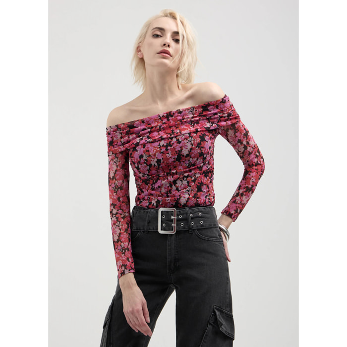 T-shirt shiffer fantasia fiori