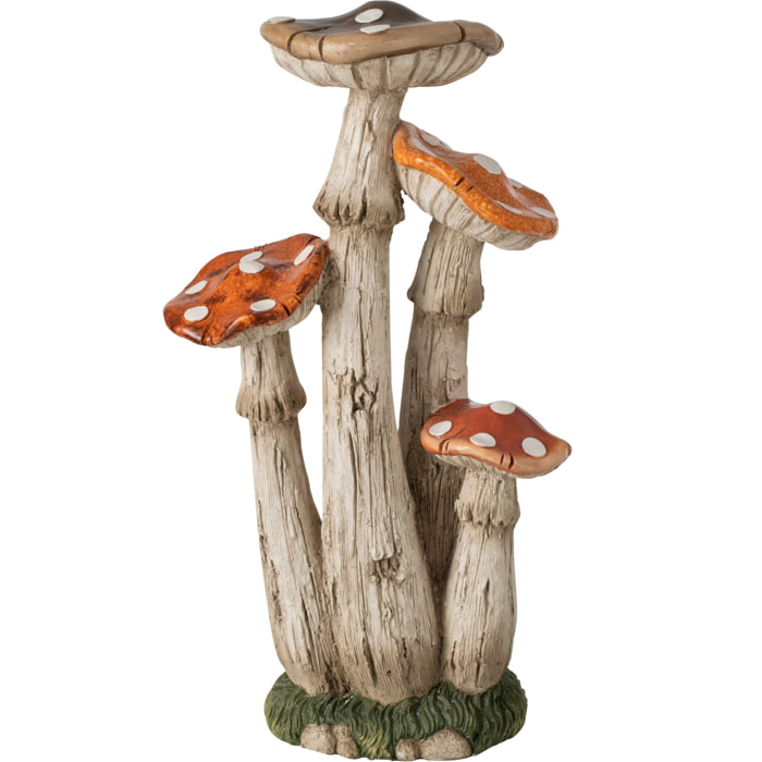 J-Line Champignon 4 pièces - magnésium - multicolore
