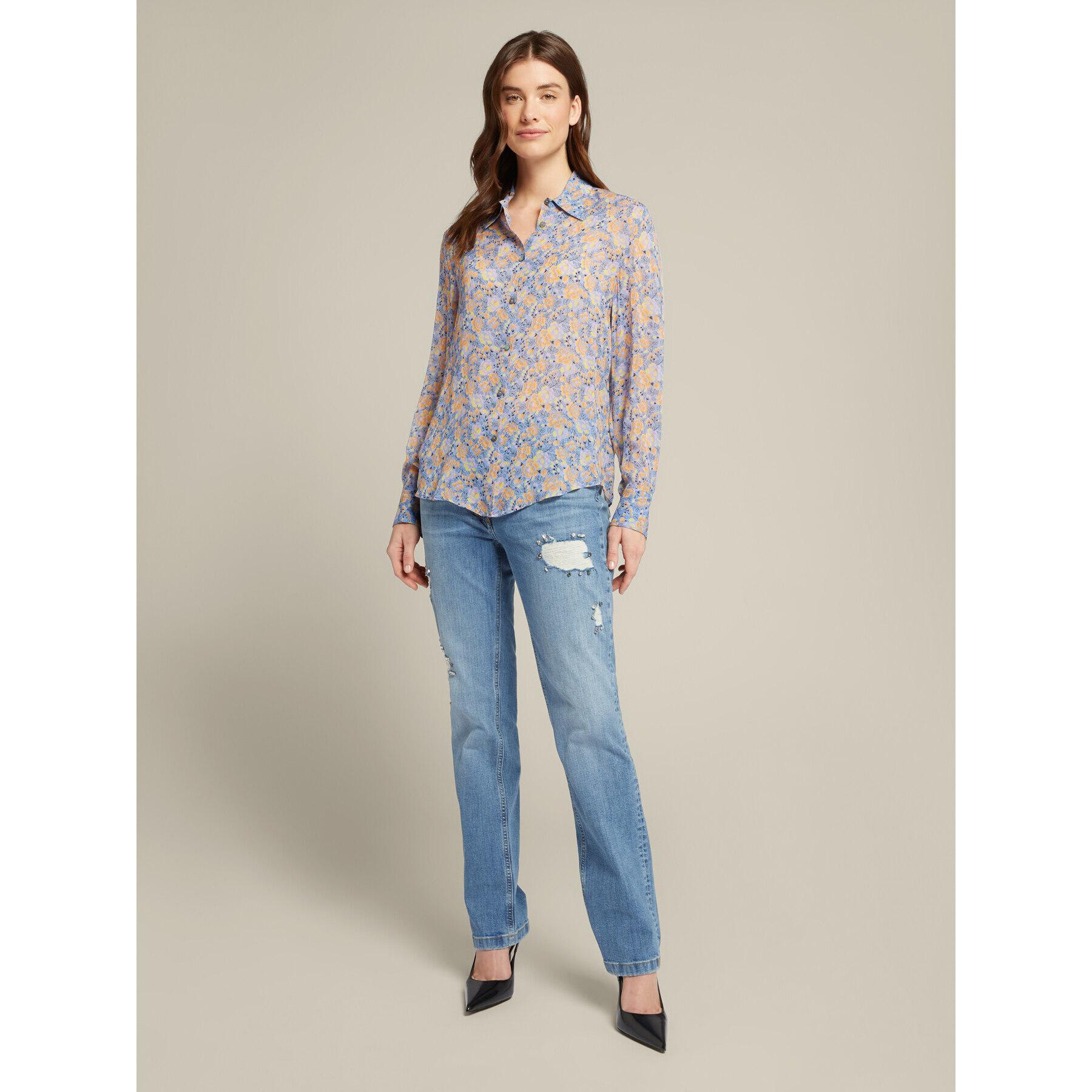 Elena Mirò - Camisa de viscosa estampada - Light - blue