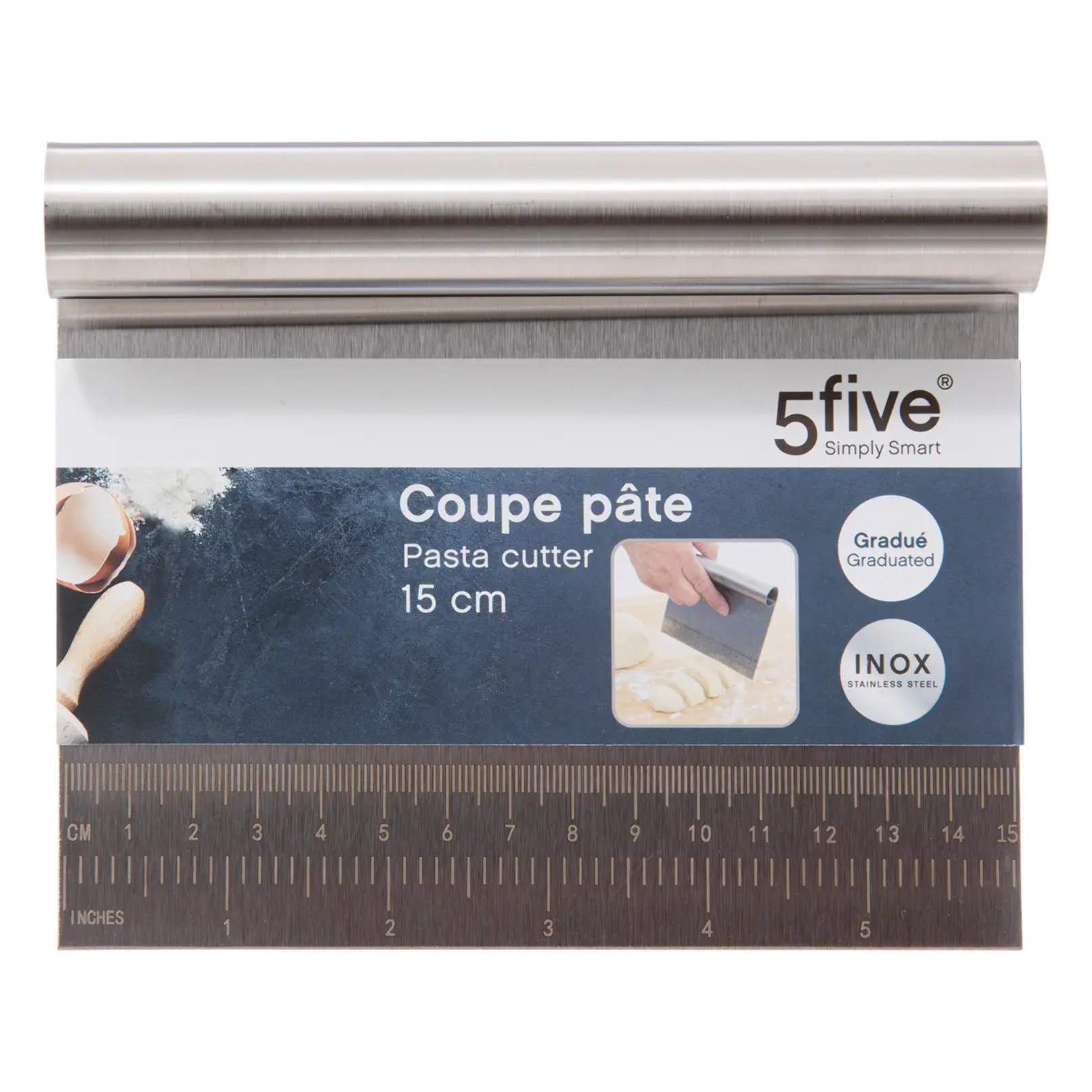 Coupe pâte avec graduations inox