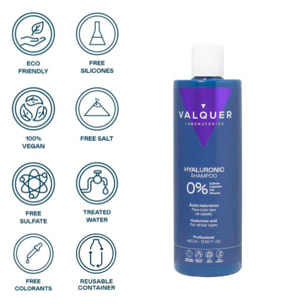 Valquer Champú + mascarilla ácido hialurónico. Todo tipo de cabellos - 400 ml + 275 ml