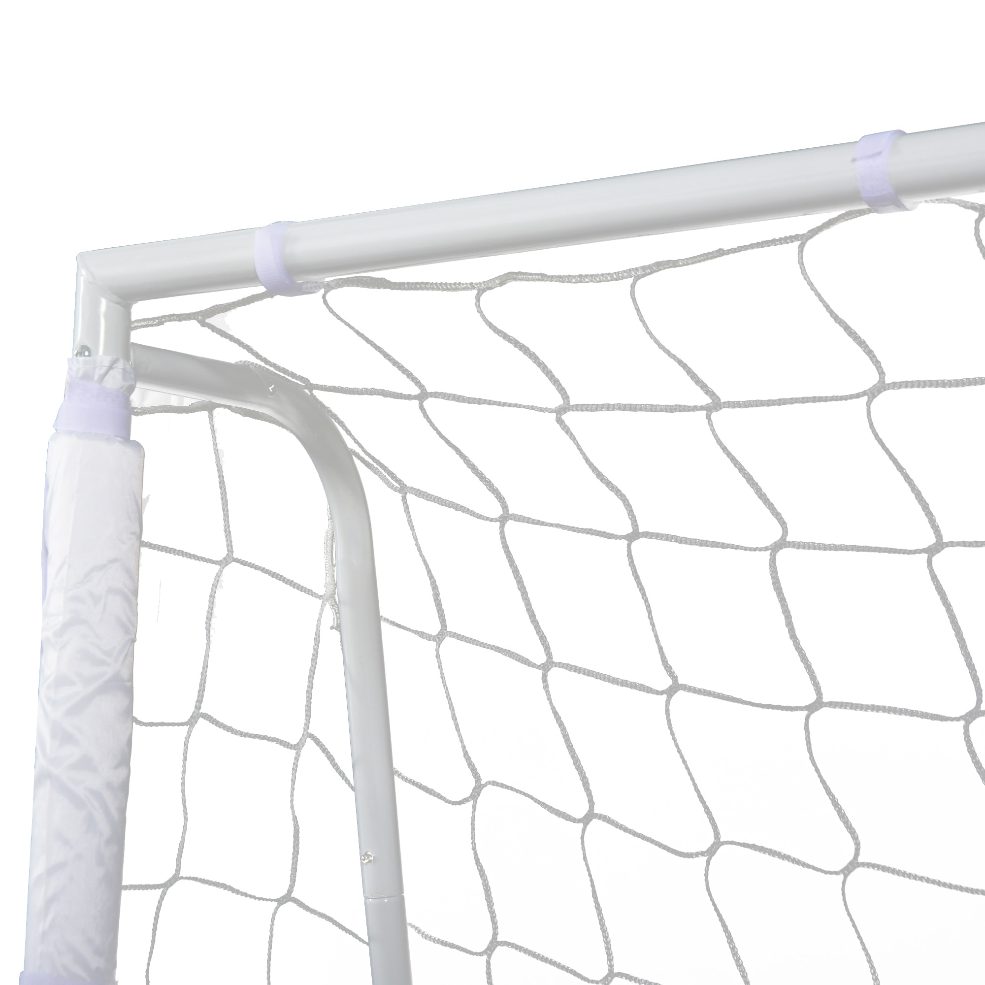 But de football - cage de foot dim. 186L x 62l x 123H cm - châssis métal filet PE - blanc