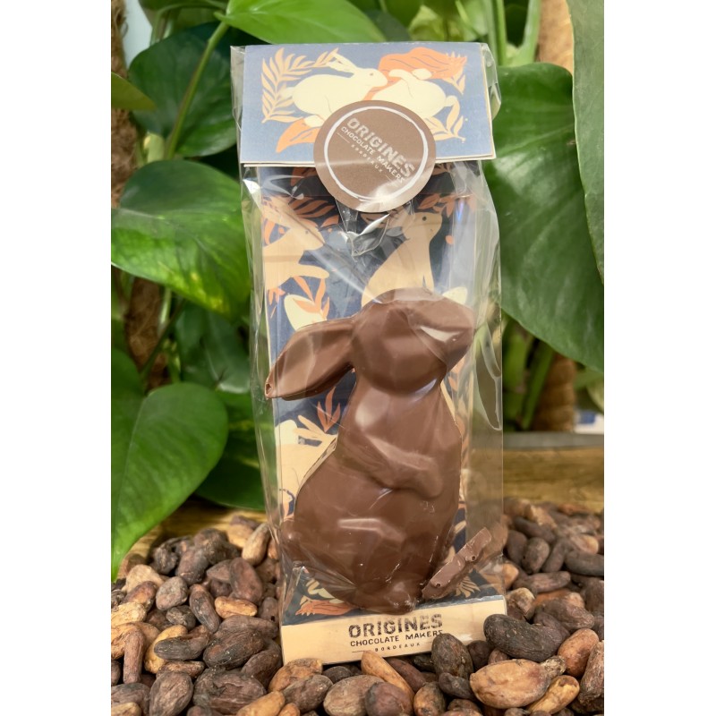 Lapin BIO chocolat Lait 38% - Pâques - garnis de friture - 75g Bio