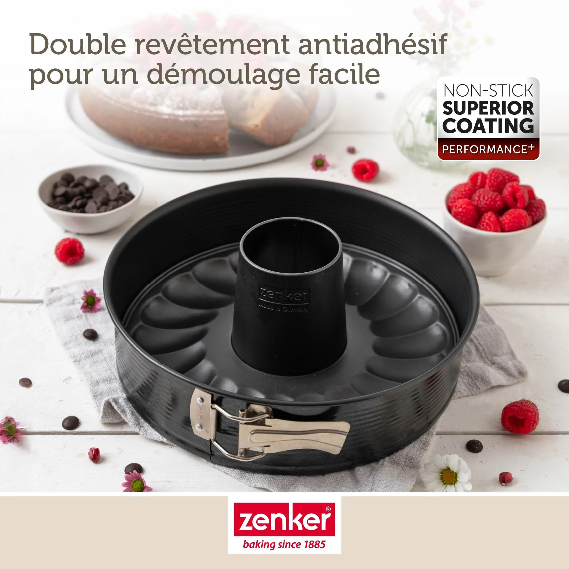 Moule à manqué et à savarin double fond Zenker PerfectBack+