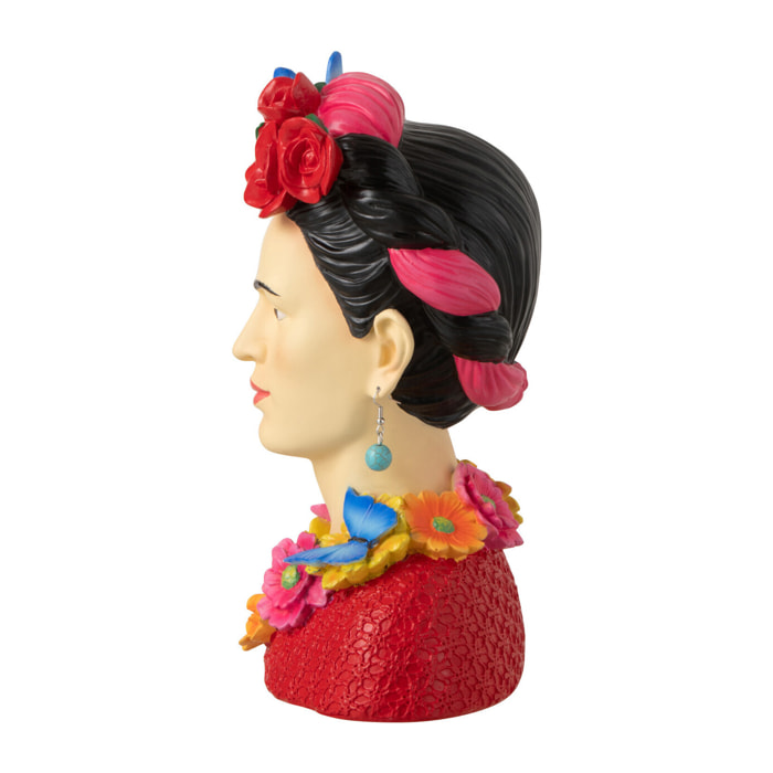 J-Line décoration Buste Frida Kahlo - polyrésine - mix - small