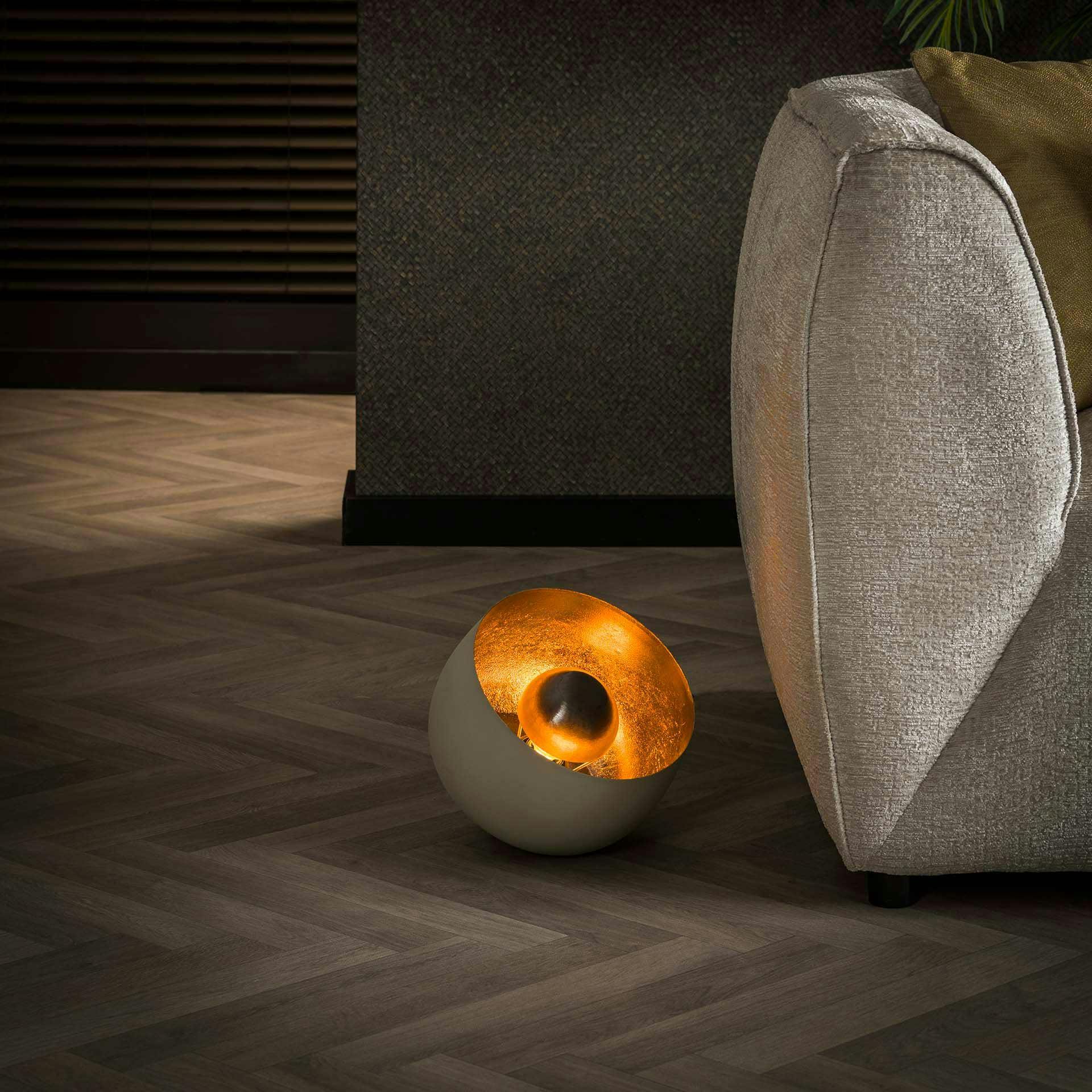 Lampe à poser cloche finition gris naturel ø 28 cm RALF