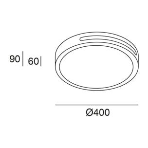FORLIGHT PLAFÓN IP20 LU LED 22.5W BLANCO NEUTRO - 4000K ON-OFF MADERA CLARA