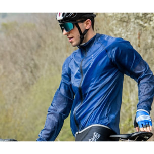 GIACCA ANTIPIOGGIA DA CICLISMO DA UOMO BLUEBALL IN BLU