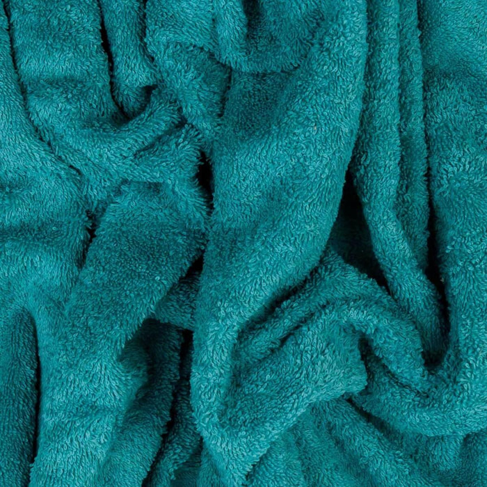 Juego de 3 toallas CASUAL aguamarina 30x50+50x100+70x140 cm - 100% algodón -