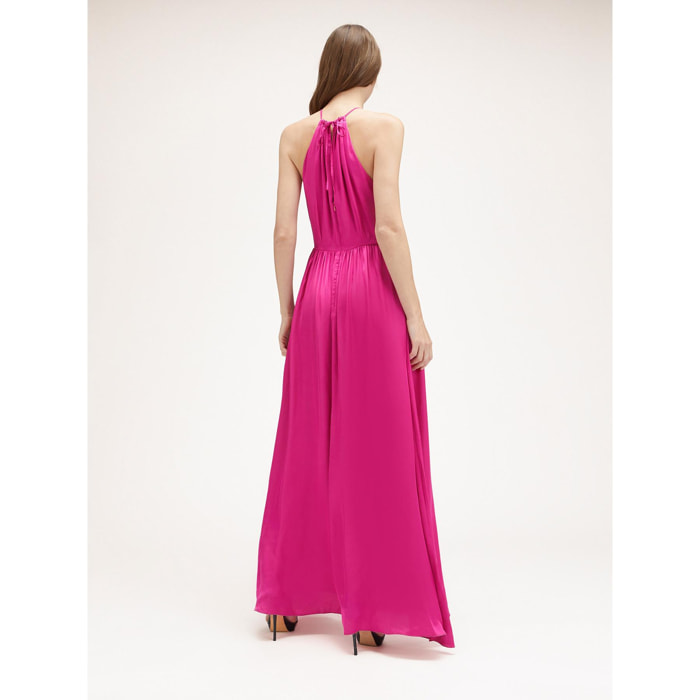 Motivi - Vestido halter de raso - Fuchsia