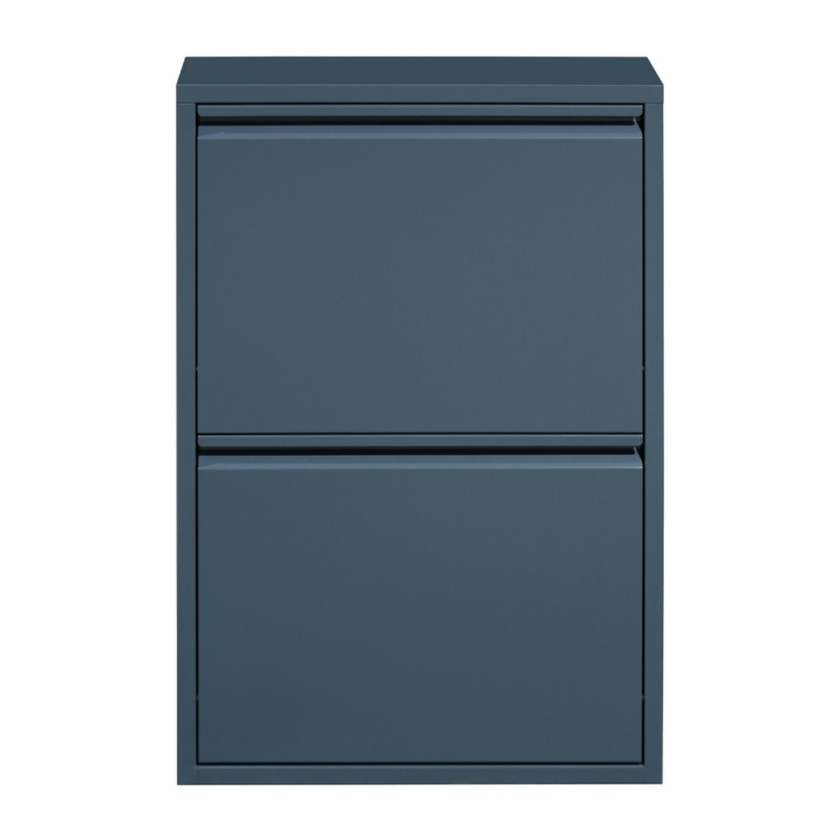 Scarpiera salvaspazio 2 ante in metallo ceruleo - Emy