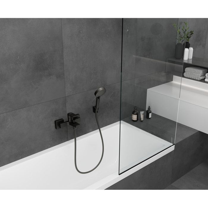 Mitigeur bain douche mural Vernis Shape Noir Mat
