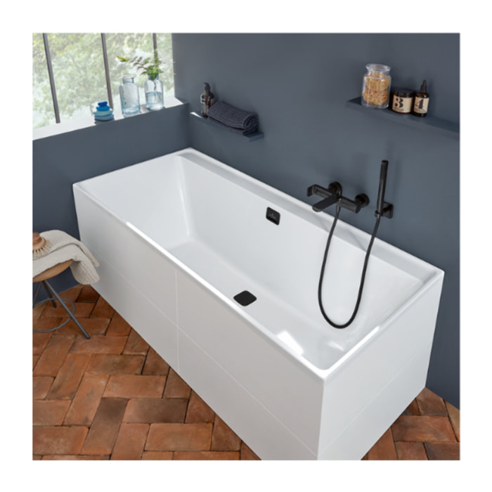 Baignoire droite antidérapante VILLEROY ET BOCH Collaro acrylique