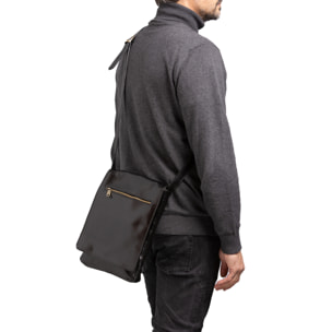 Borsa a tracolla  da uomo In Vera pelle Made in Italy 24x30x4 cm