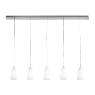 Lampada a sospensione con diffusore satinato