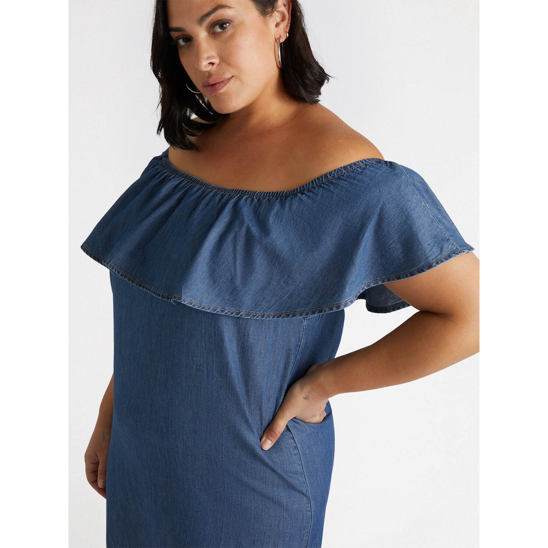 Fiorella Rubino - Vestido largo vaquero - Azul