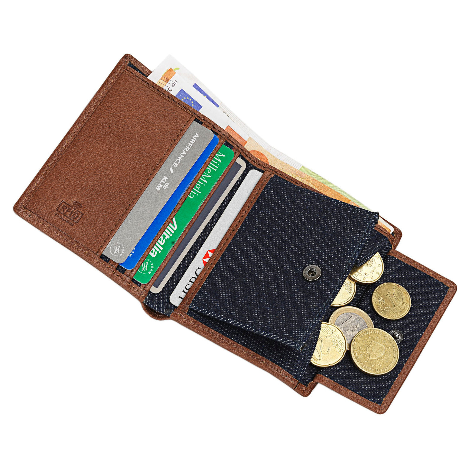 Cartera Hombre Piel Lois Rogers Azul