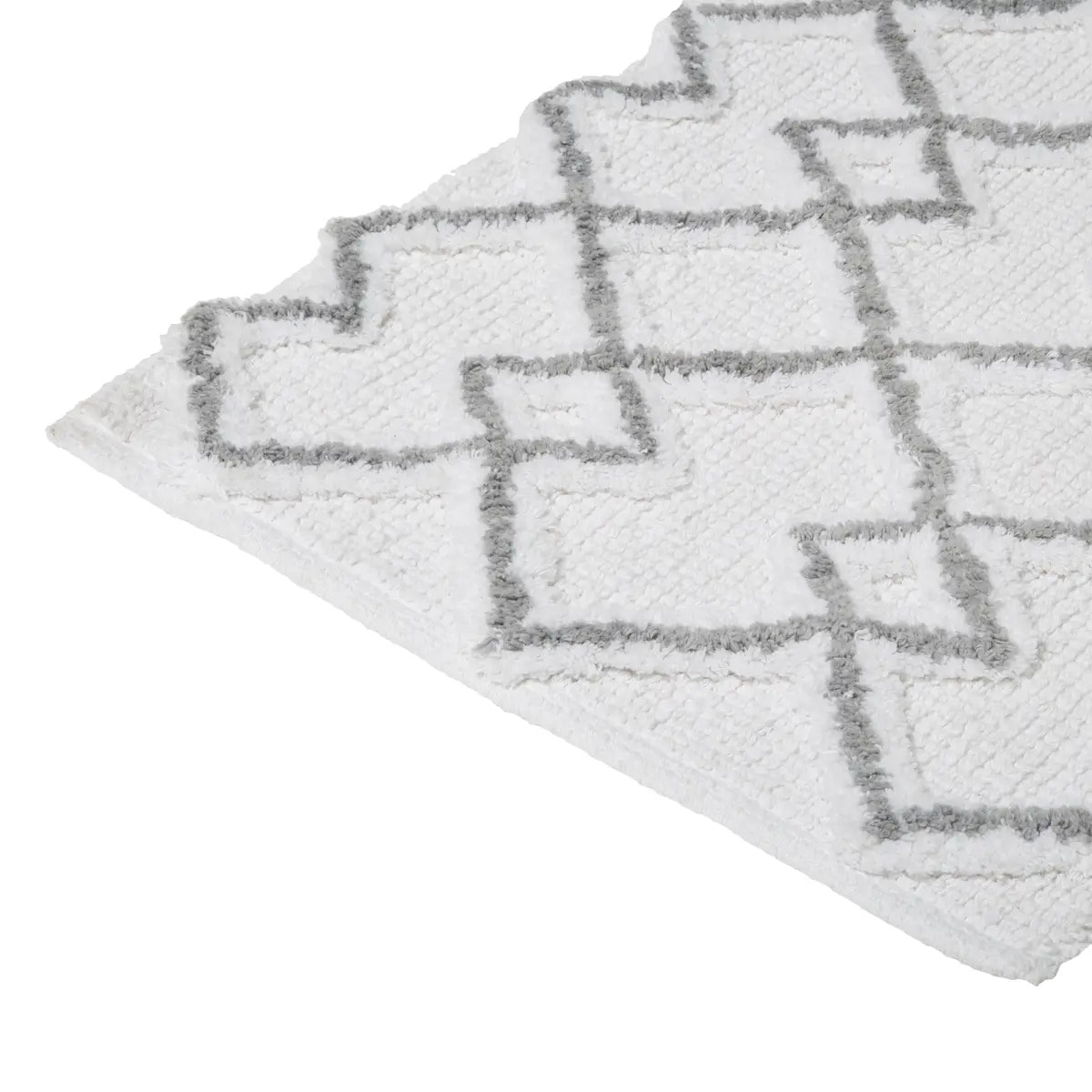 Tapis 50x75cm gris et blanc