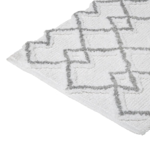 Tapis 50x75cm gris et blanc