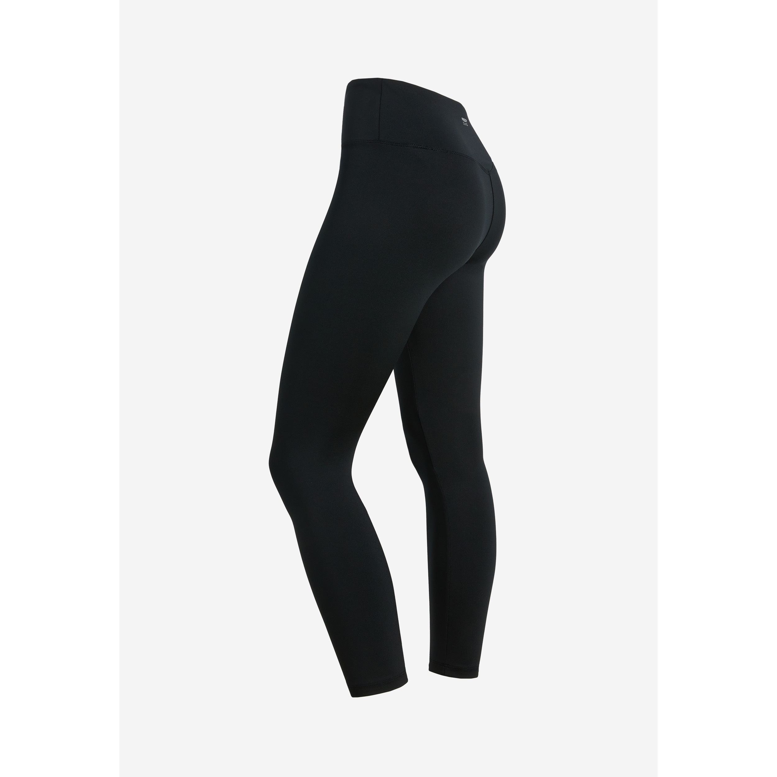 Leggings fitness 7/8 vita alta in tessuto tecnico nero