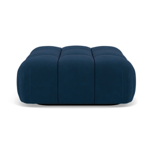 Ruby - pouf en velours texturé - Bleu