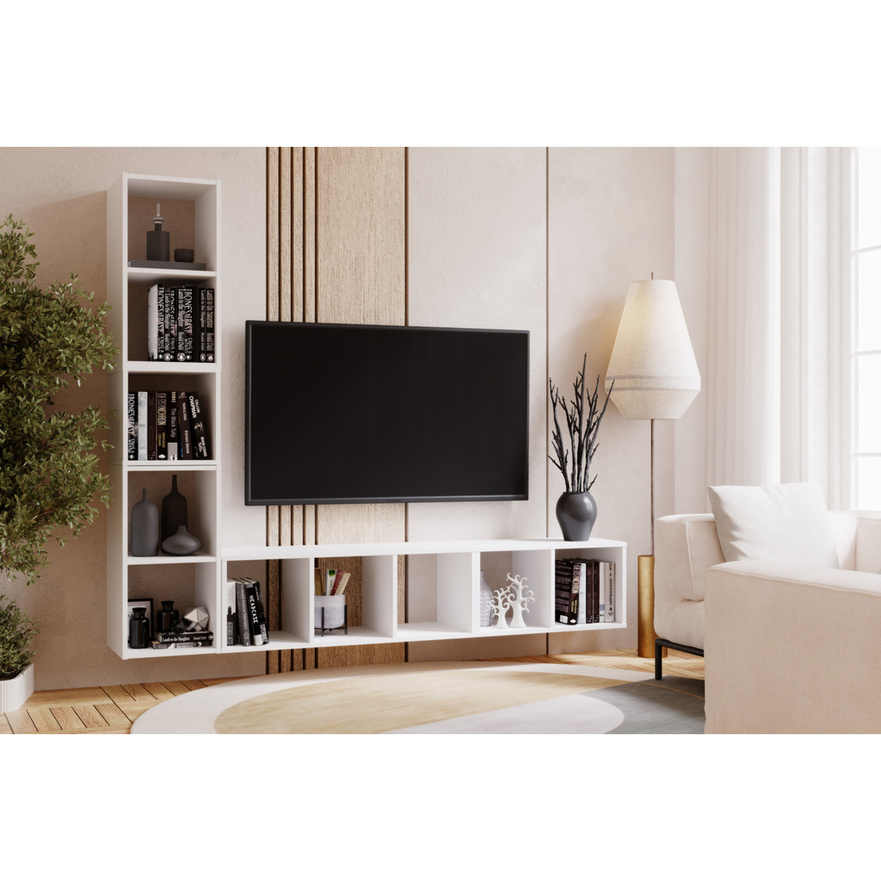 Libreria modulare Modus 2x1 bianca