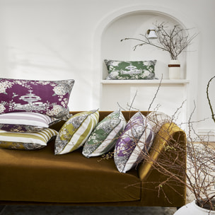 Housse de coussin imprimée en lin, FAUBOURG