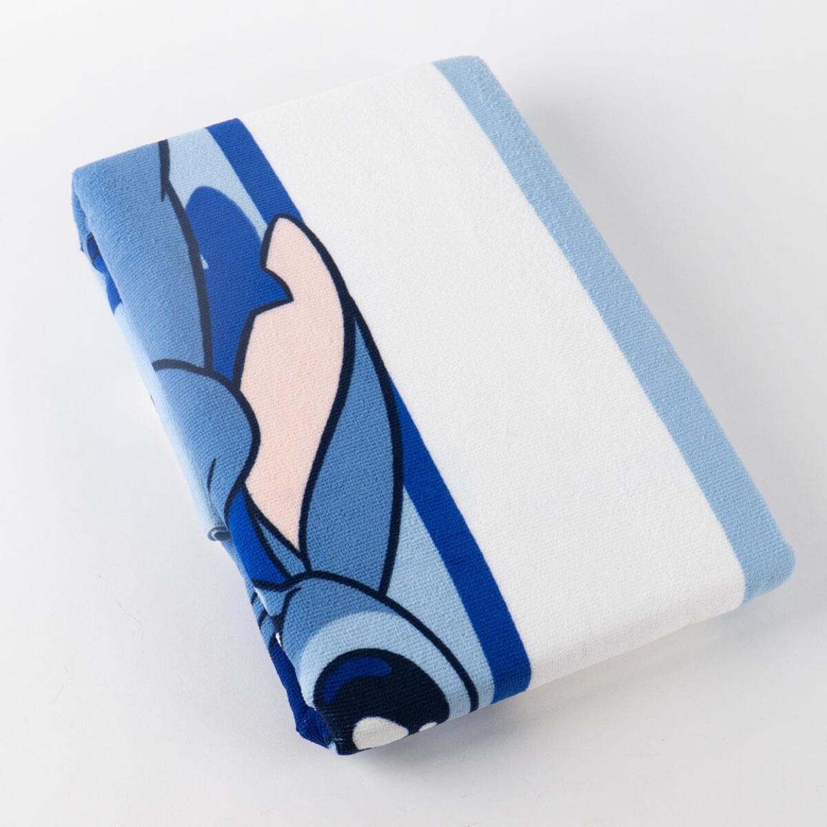 Toalla Microfibra de Stitch - 90x180x1 cm - Color:Azul Claro