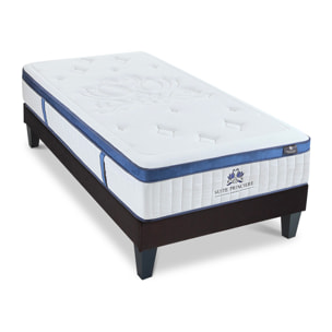 Ensemble Matelas Hybride Suite Princière & Sommier KIT15, 30 cm, Micro-Ressorts et Mémoire de Forme, Technologie tri-Lattes, Soutien Ferme