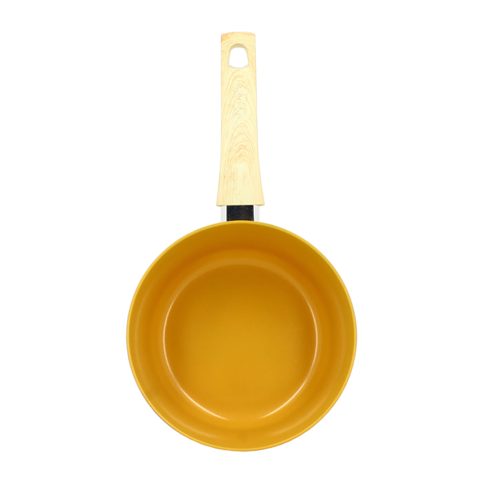 Casserole en revêtement céramique 20cm jaune - tous feux COLORAMA