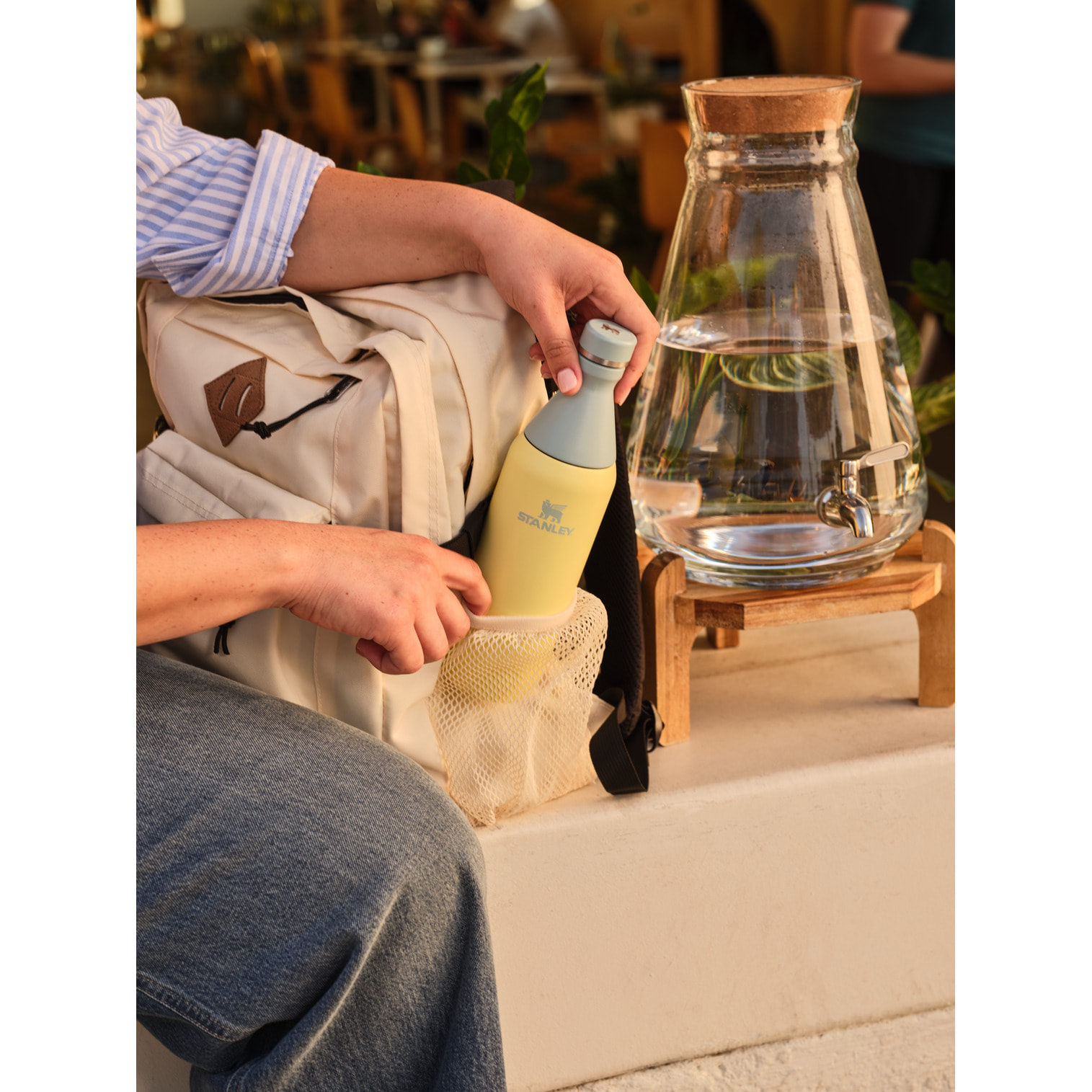 Botella de agua Isotermica - 0,59L - ALL DAY SLIM BOTTLE - Pomelo Gloss
