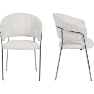 Lot de 2 chaises piètement chromé - ISYA