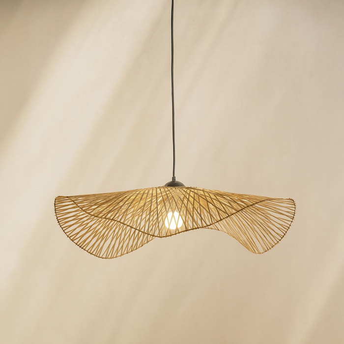 Suspension aérienne en bambou tressé 75cm CARAVELLE