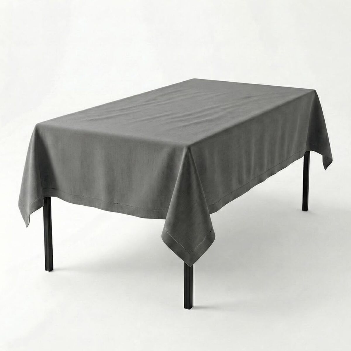 Tovaglia ajour in cotone - GRIGIO SCURO