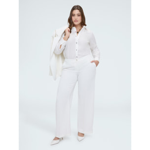 Fiorella Rubino - Camicia con ricamo LOVE - Bianco