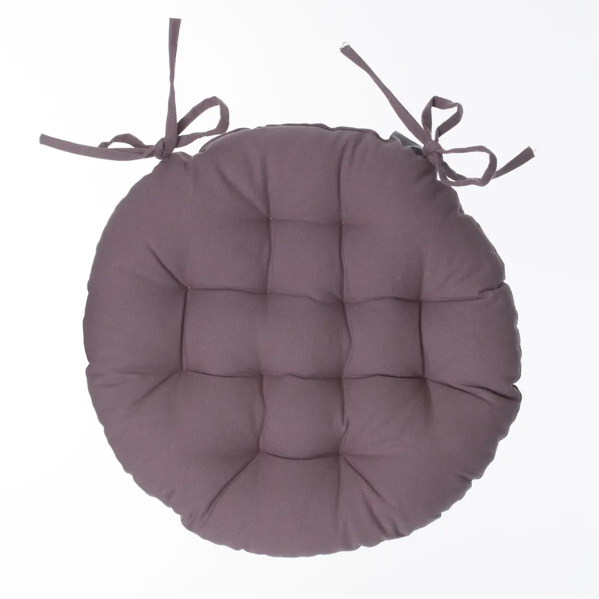 Galette de chaise ronde gris taupe D38cm