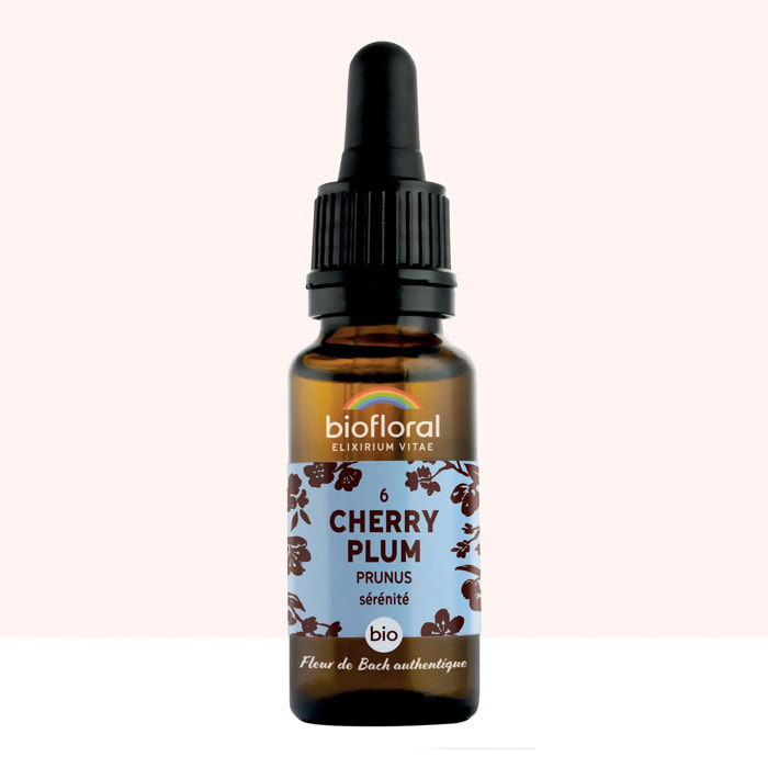 Biofloral - Fleur de Bach n°06 Cherry Plum, Prunus - Bio Demeter - 20 ml