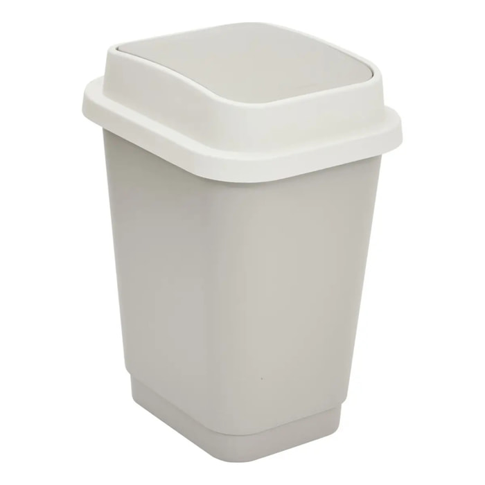 Poubelle plastique 10L Beige