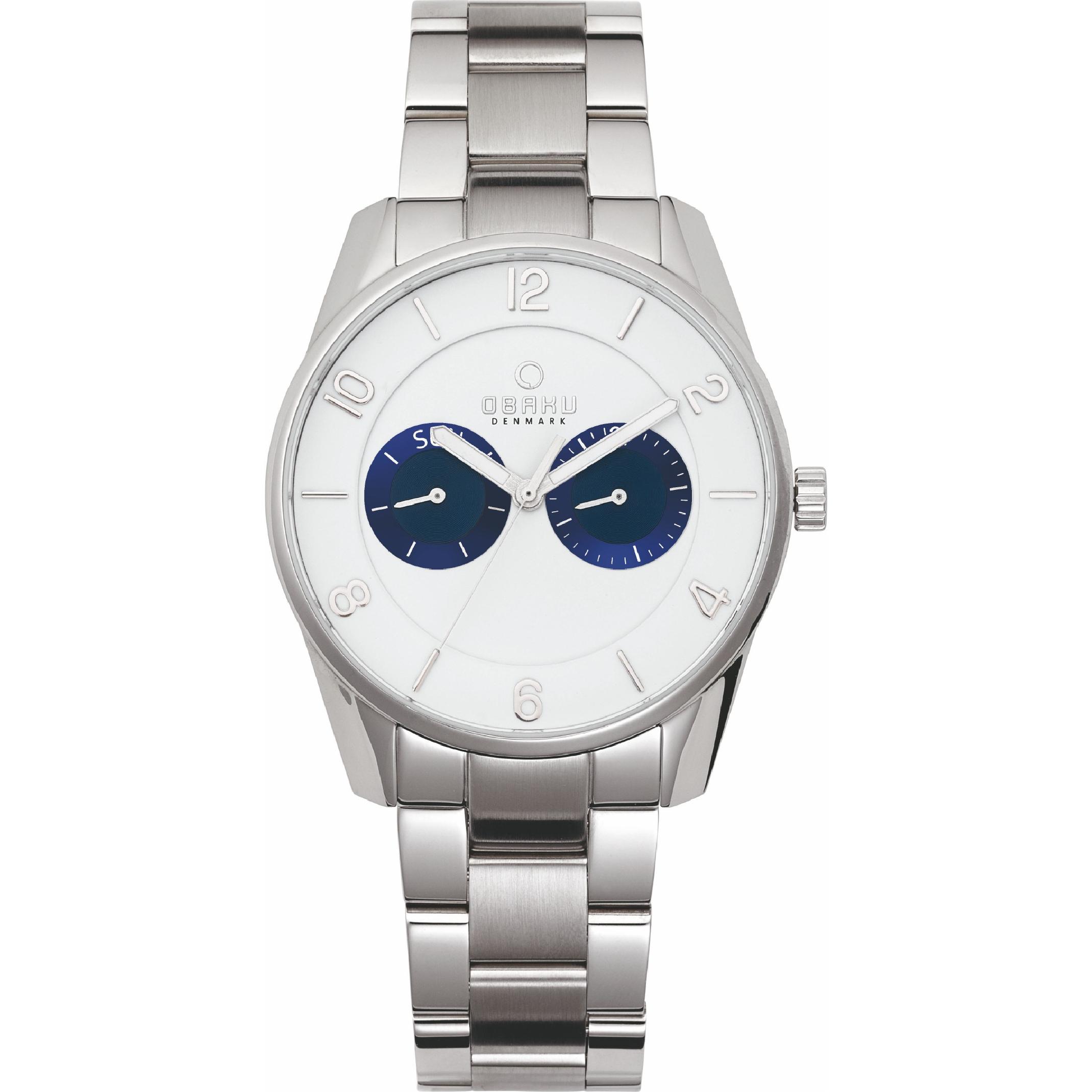 Orologio OBAKU bianco-acciaio