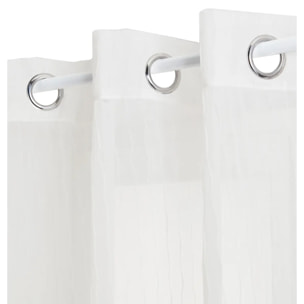 Voilage Mila rayures texturées140x240cm blanc