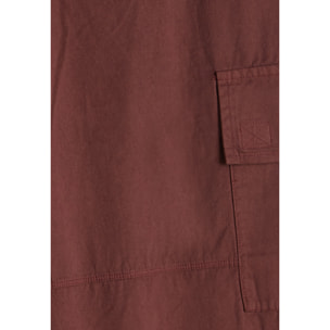 Pantaloni cargo in canvas tinto capo