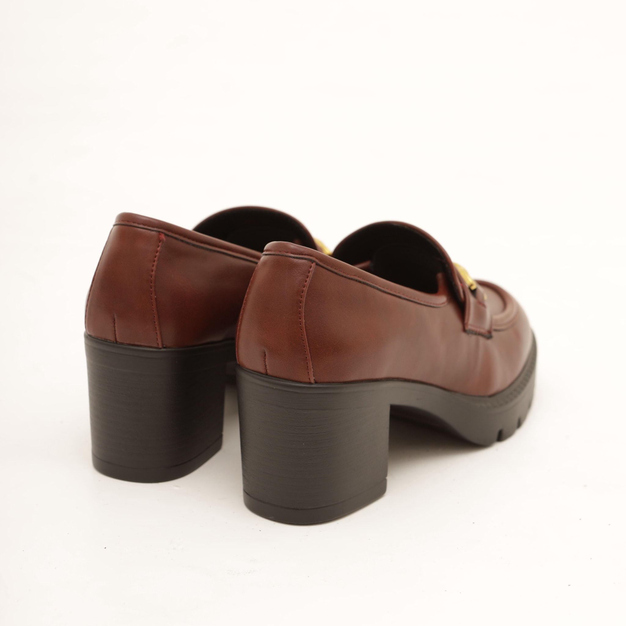 MOCASSINO CON TACCO E MORSETTO BORDEAUX