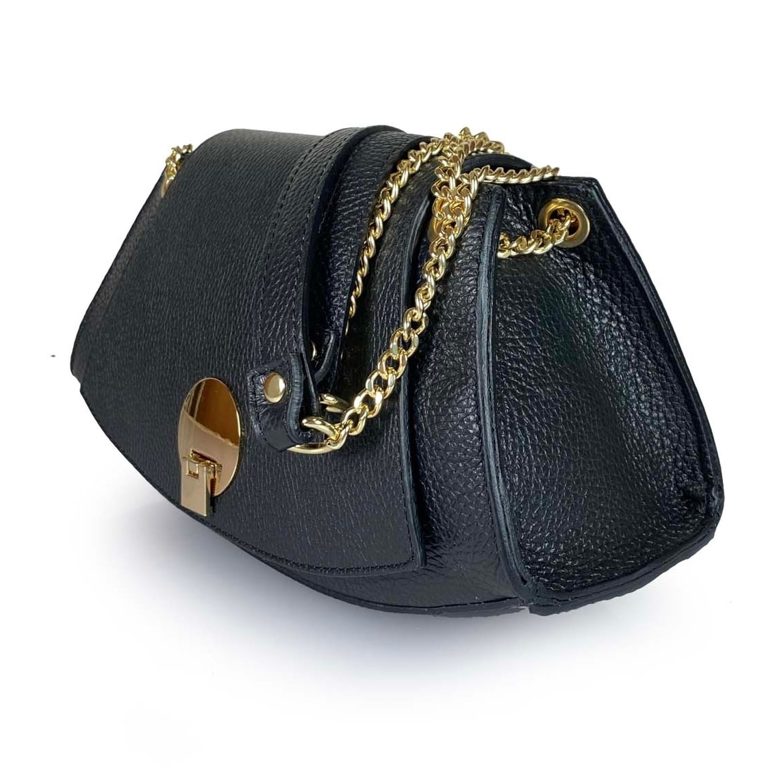 Borse Donna colore Nero-in pelle Made in Italy 32x16x11cm