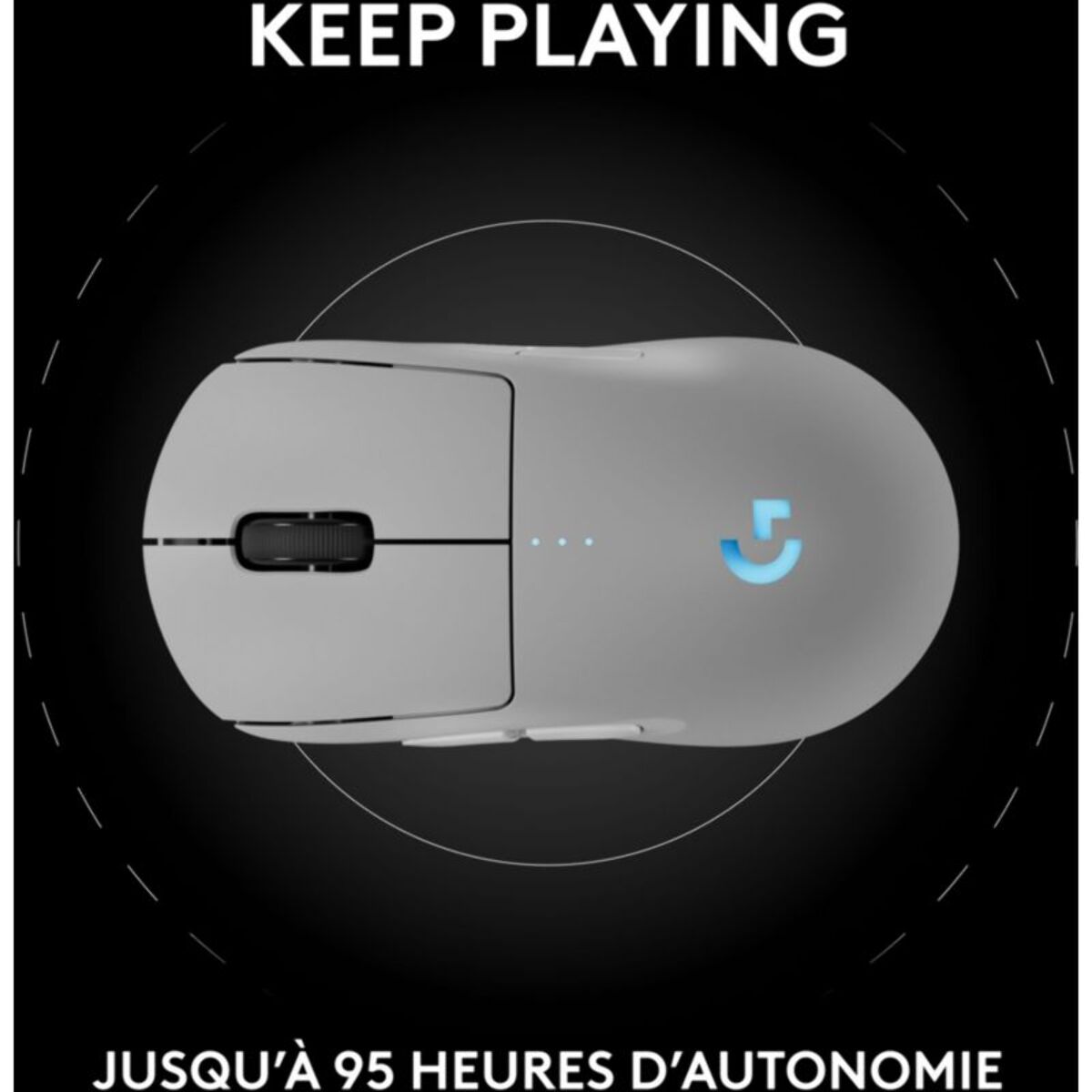 Souris Gamer Sans Fil LOGITECH G PRO 2 Lightspeed Wireless Blanche