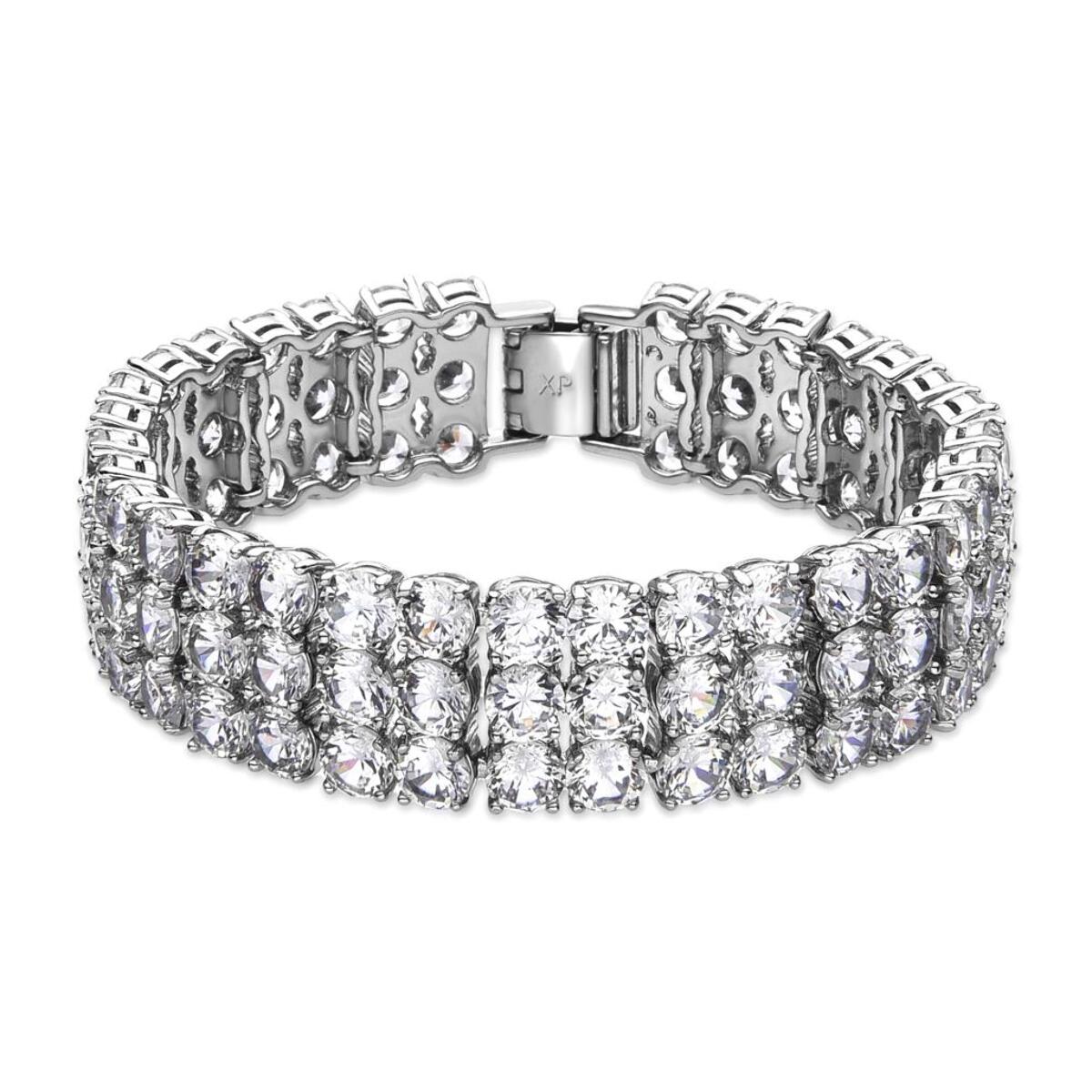 Pulsera con Circonita Brillante acabado plata