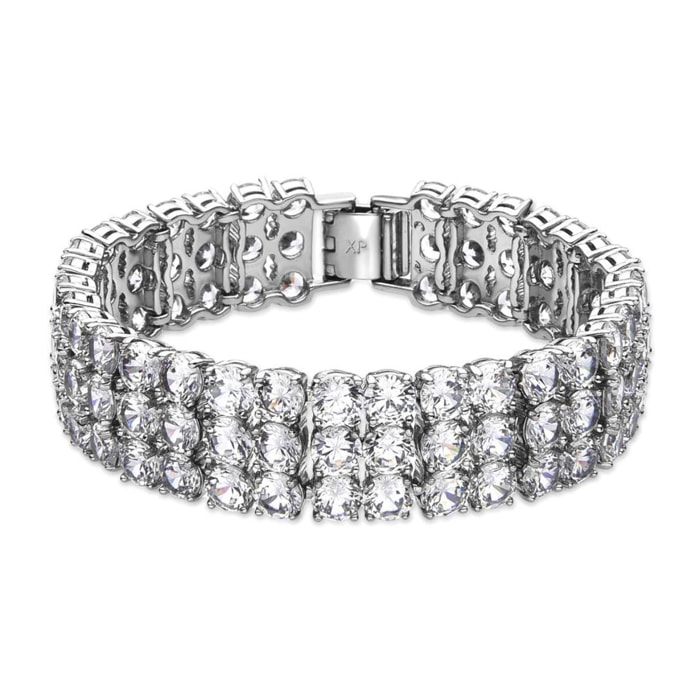 Pulsera con Circonita Brillante acabado plata