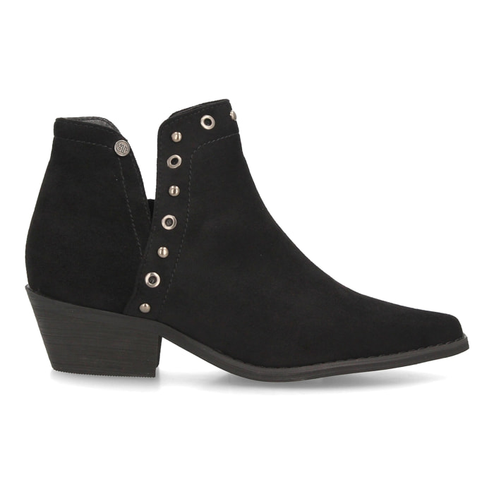 Botines cowboy mujer con detalles metálicos