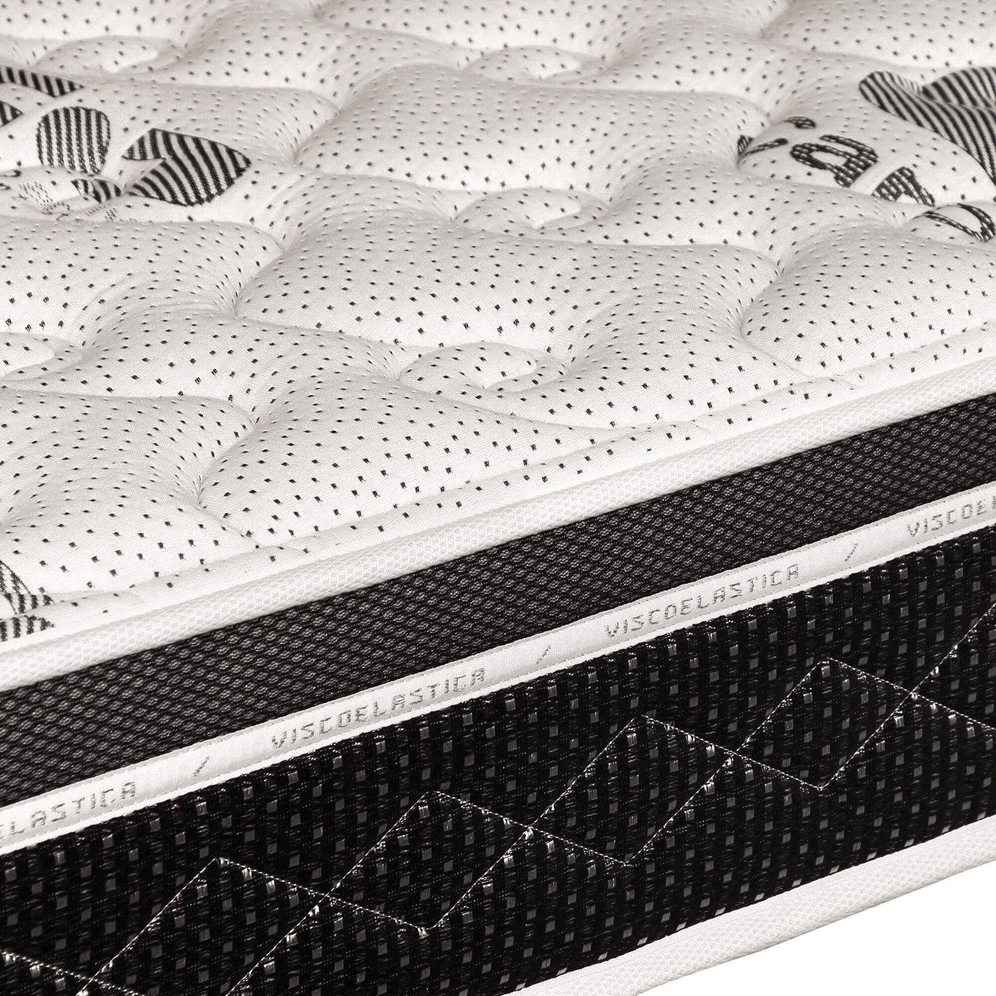 Colchón Viscoelástico HR Memory Carbono, Altura 24 cm